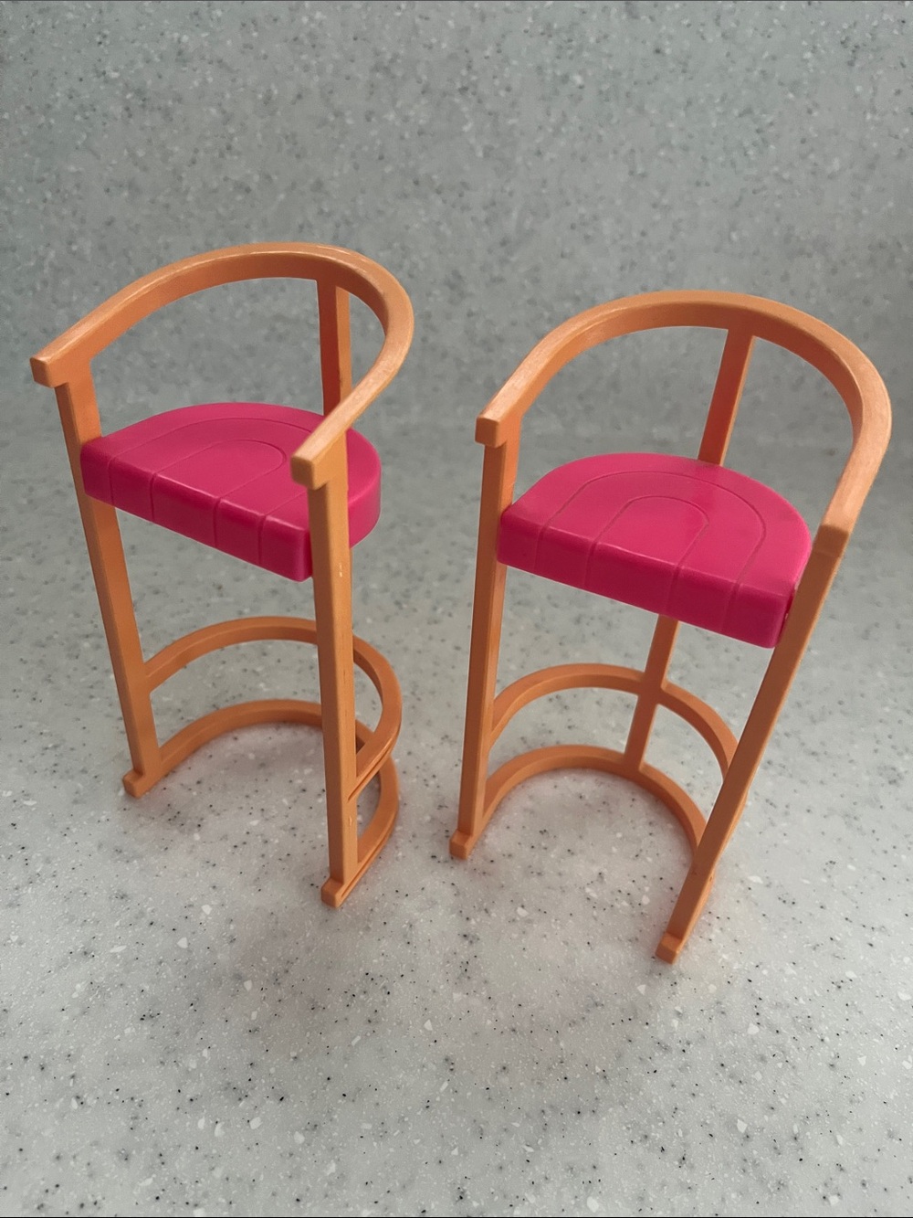 Vtg 80s Barbie High Top  Bar Kitchen Stools Doll Kitchen Furniture